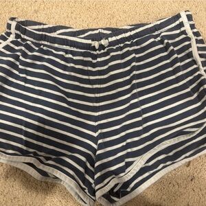 Navy Striped Women's Shorts
